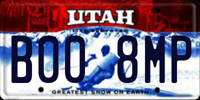 UT license plate B008MP