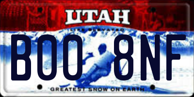 UT license plate B008NF
