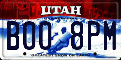 UT license plate B008PM