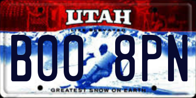 UT license plate B008PN