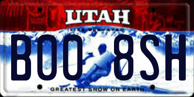 UT license plate B008SH