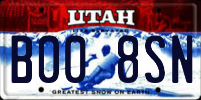 UT license plate B008SN
