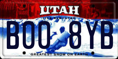 UT license plate B008YB