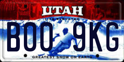 UT license plate B009KG