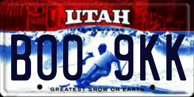 UT license plate B009KK