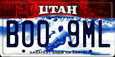 UT license plate B009ML