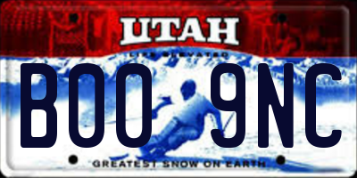 UT license plate B009NC