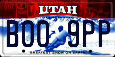 UT license plate B009PP