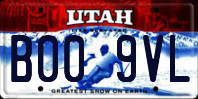 UT license plate B009VL