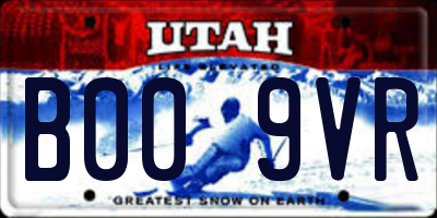 UT license plate B009VR
