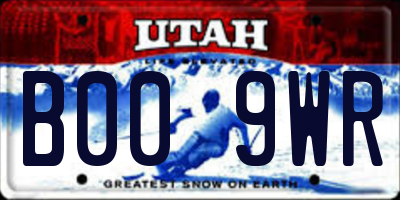 UT license plate B009WR