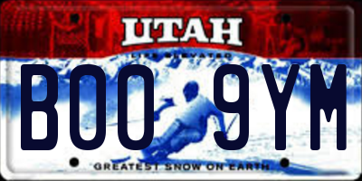 UT license plate B009YM