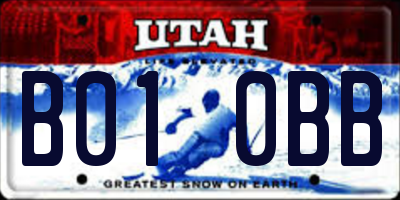 UT license plate B010BB