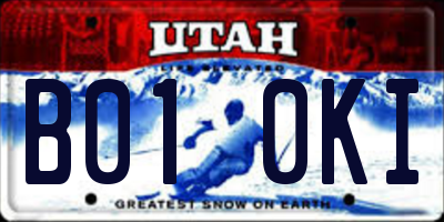 UT license plate B010KI