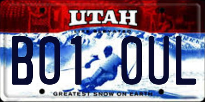 UT license plate B010UL