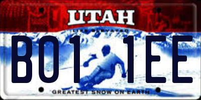 UT license plate B011EE