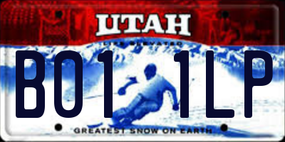 UT license plate B011LP