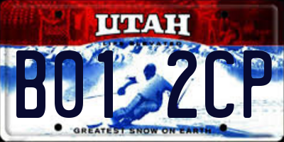 UT license plate B012CP