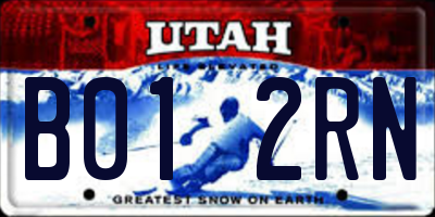 UT license plate B012RN