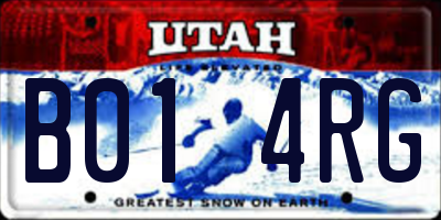 UT license plate B014RG