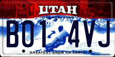 UT license plate B014VJ