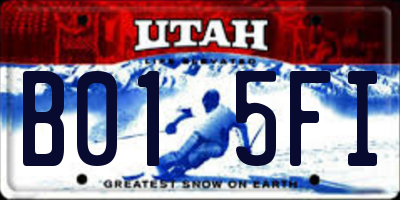 UT license plate B015FI