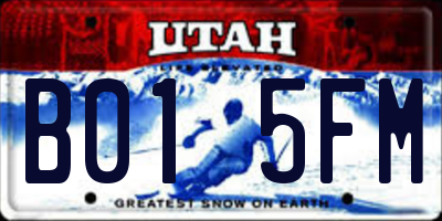 UT license plate B015FM