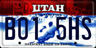 UT license plate B015HS
