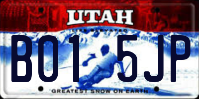 UT license plate B015JP