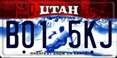 UT license plate B015KJ