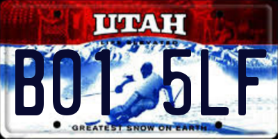 UT license plate B015LF