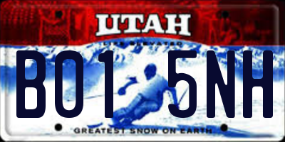 UT license plate B015NH