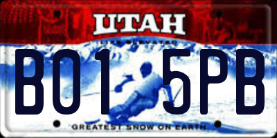UT license plate B015PB