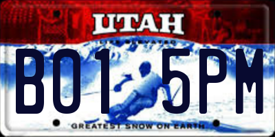 UT license plate B015PM