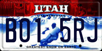 UT license plate B015RJ