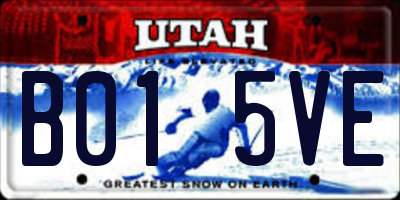 UT license plate B015VE