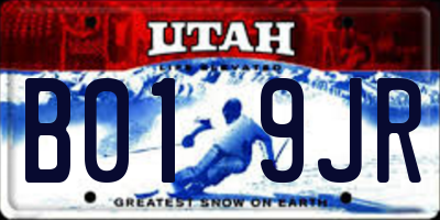 UT license plate B019JR