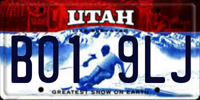 UT license plate B019LJ
