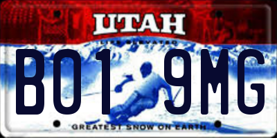 UT license plate B019MG
