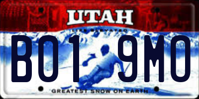 UT license plate B019MO