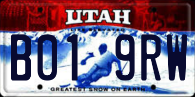 UT license plate B019RW