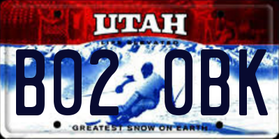 UT license plate B020BK