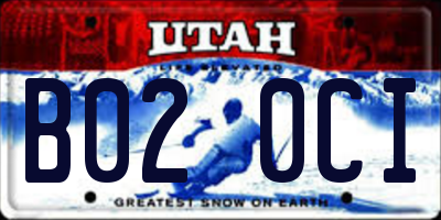 UT license plate B020CI