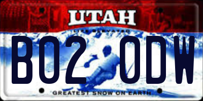 UT license plate B020DW