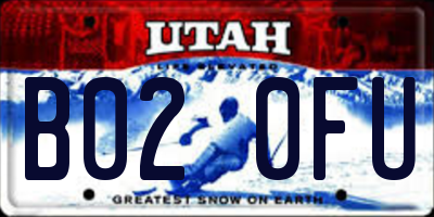 UT license plate B020FU