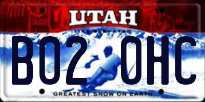 UT license plate B020HC