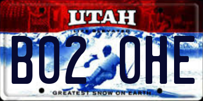 UT license plate B020HE