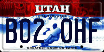 UT license plate B020HF
