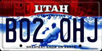 UT license plate B020HJ