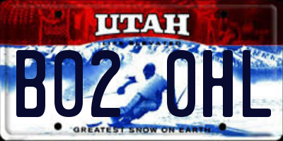 UT license plate B020HL